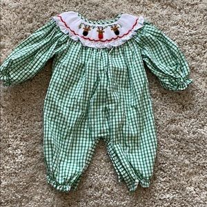 SMOCKINGBIRD REINDEER ROMPER